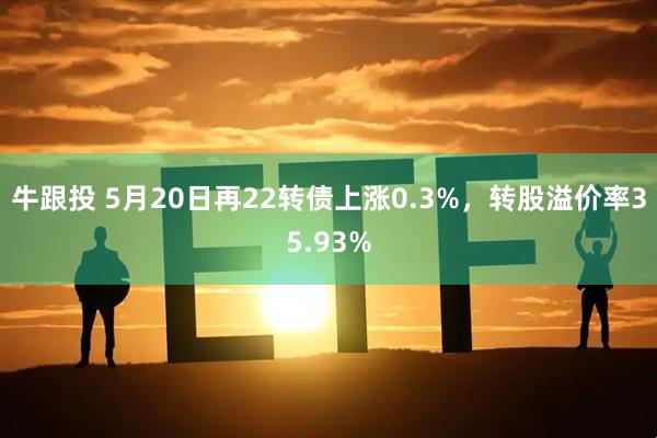 牛跟投 5月20日再22转债上涨0.3%，转股溢价率35.93%