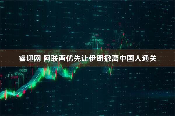 睿迎网 阿联酋优先让伊朗撤离中国人通关